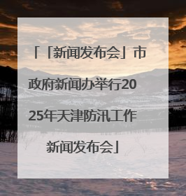 「新闻发布会」市政府新闻办举行2025年天津防汛工作新闻发布会