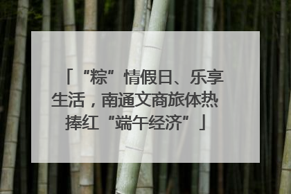 “粽”情假日、乐享生活，南通文商旅体热捧红“端午经济”