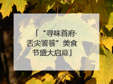 “寻味首府·舌尖饕餮”美食节盛大启幕