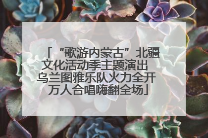 “歌游内蒙古”北疆文化活动季主题演出 乌兰图雅乐队火力全开 万人合唱嗨翻全场