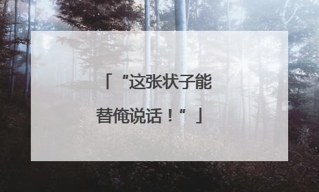 “这张状子能替俺说话！”