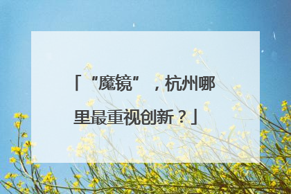 “魔镜”，杭州哪里最重视创新？