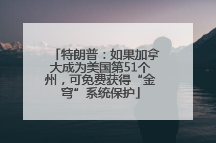 特朗普：如果加拿大成为美国第51个州，可免费获得“金穹”系统保护