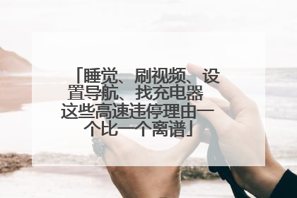 睡觉、刷视频、设置导航、找充电器 这些高速违停理由一个比一个离谱