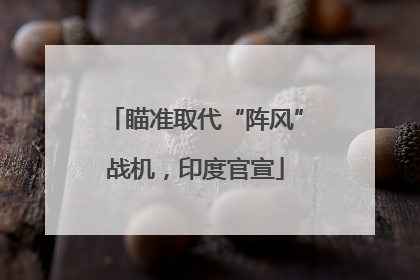瞄准取代“阵风”战机，印度官宣