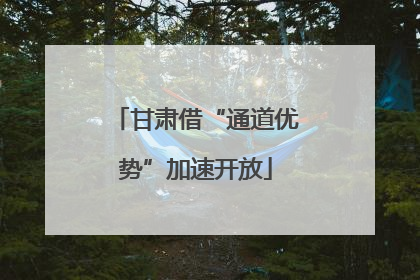 甘肃借“通道优势”加速开放