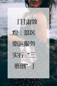 甘肃敦煌：景区骆运服务实行“三班倒”