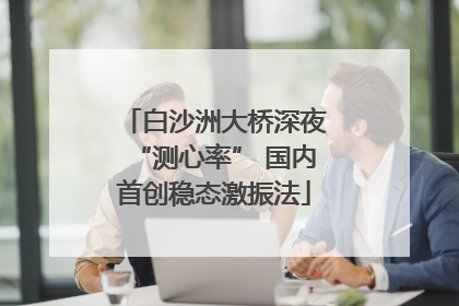 白沙洲大桥深夜“测心率” 国内首创稳态激振法