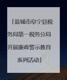 盐城市阜宁县税务局第一税务分局开展廉政警示教育系列活动