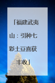 福建武夷山：引种七彩土豆喜获丰收