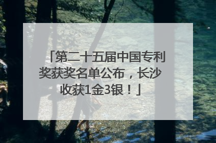 第二十五届中国专利奖获奖名单公布，长沙收获1金3银！