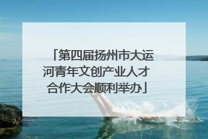 第四届扬州市大运河青年文创产业人才合作大会顺利举办