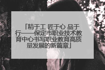 精于工 匠于心 品于行——保定市职业技术教育中心书写职业教育高质量发展的新篇章