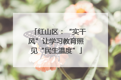 红山区：“实干风”让学习教育照见“民生温度”