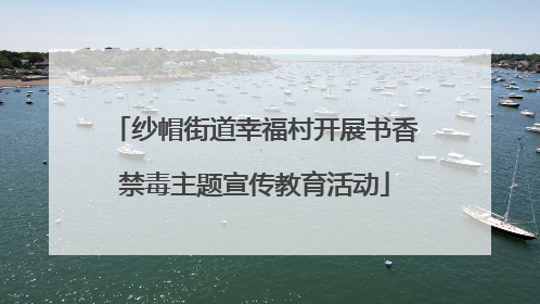 纱帽街道幸福村开展书香禁毒主题宣传教育活动