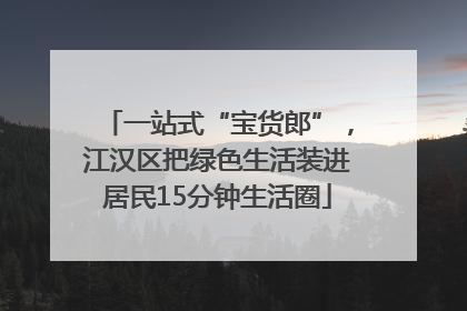 一站式“宝货郎”，江汉区把绿色生活装进居民15分钟生活圈