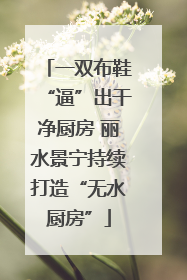 一双布鞋“逼”出干净厨房 丽水景宁持续打造“无水厨房”