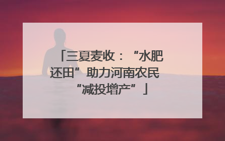 三夏麦收：“水肥还田”助力河南农民“减投增产”
