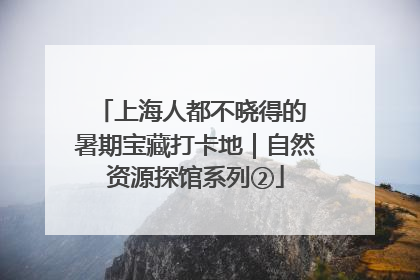 上海人都不晓得的 暑期宝藏打卡地｜自然资源探馆系列②