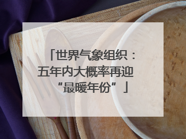 世界气象组织：五年内大概率再迎“最暖年份”