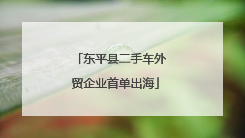 东平县二手车外贸企业首单出海