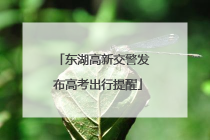 东湖高新交警发布高考出行提醒