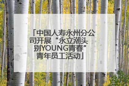 中国人寿永州分公司开展“永立潮头 别YOUNG青春”青年员工活动