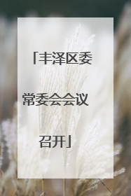 丰泽区委常委会会议召开