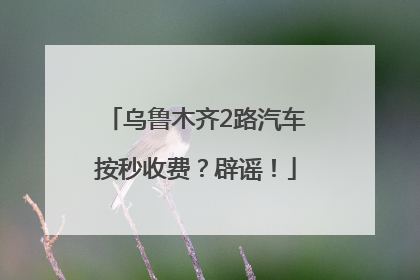 乌鲁木齐2路汽车按秒收费？辟谣！