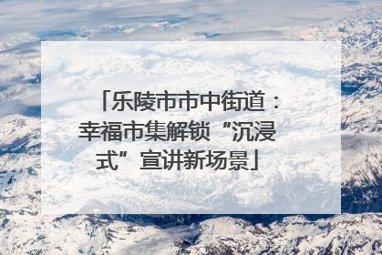 乐陵市市中街道：幸福市集解锁“沉浸式”宣讲新场景