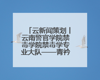 云新闻策划丨云南警官学院禁毒学院禁毒学专业大队——青衿之志辉映警徽