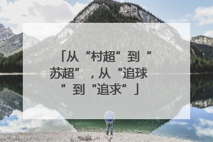从“村超”到“苏超”，从“追球”到“追求”