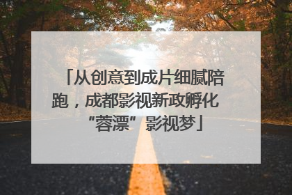 从创意到成片细腻陪跑，成都影视新政孵化“蓉漂”影视梦