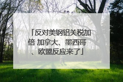 反对美钢铝关税加倍 加拿大、墨西哥、欧盟反应来了