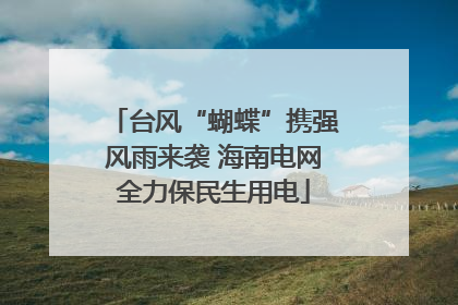台风“蝴蝶”携强风雨来袭 海南电网全力保民生用电