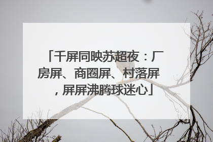 千屏同映苏超夜：厂房屏、商圈屏、村落屏，屏屏沸腾球迷心