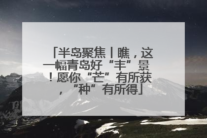 半岛聚焦丨瞧，这一幅青岛好“丰”景！愿你“芒”有所获，“种”有所得