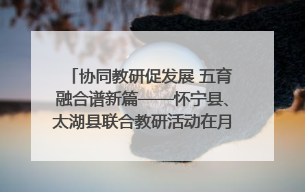 协同教研促发展 五育融合谱新篇——怀宁县、太湖县联合教研活动在月山镇中心学校成功举办