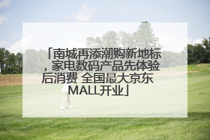 南城再添潮购新地标，家电数码产品先体验后消费 全国最大京东MALL开业