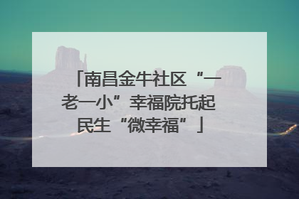 南昌金牛社区“一老一小”幸福院托起民生“微幸福”