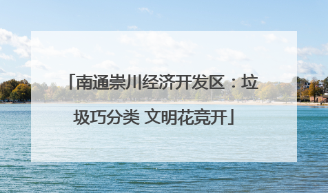 南通崇川经济开发区：垃圾巧分类 文明花竞开