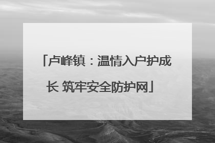 卢峰镇：温情入户护成长 筑牢安全防护网