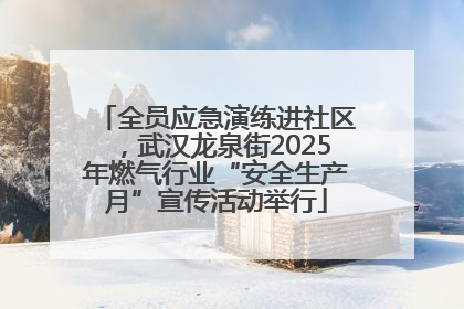 全员应急演练进社区，武汉龙泉街2025年燃气行业“安全生产月”宣传活动举行