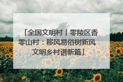 全国文明村丨零陵区香零山村：移风易俗树新风 文明乡村谱新篇