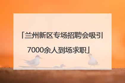 兰州新区专场招聘会吸引7000余人到场求职