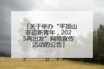 关于举办“平顶山非遗新青年，2025再出发”网络宣传活动的公告