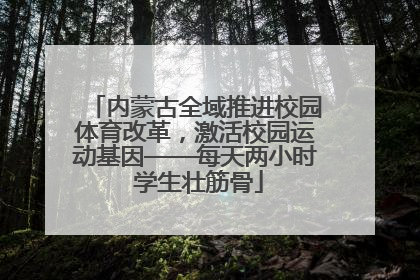 内蒙古全域推进校园体育改革，激活校园运动基因——每天两小时 学生壮筋骨
