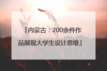内蒙古：200余件作品展现大学生设计思维