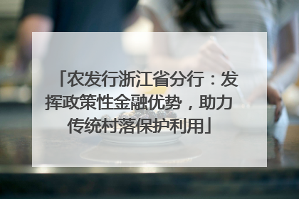 农发行浙江省分行：发挥政策性金融优势，助力传统村落保护利用