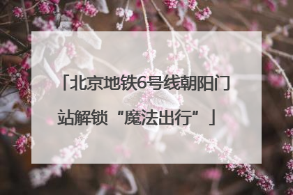 北京地铁6号线朝阳门站解锁“魔法出行”